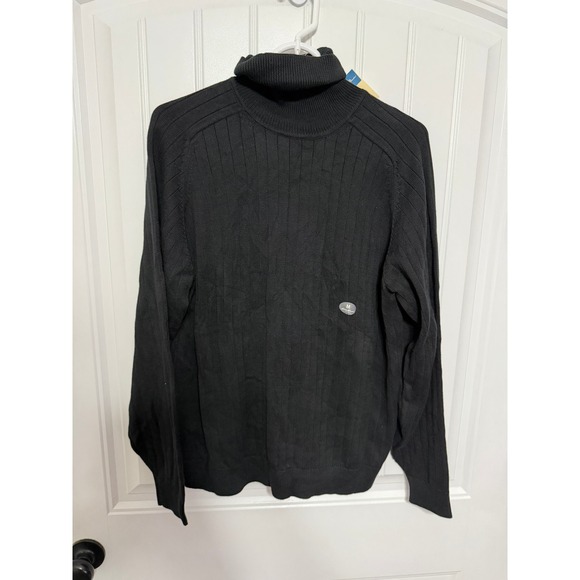 Eddie Bauer Other - Eddie Bauer Sweater Mens M Turtleneck Ribbed Cotton Black Pullover NEW